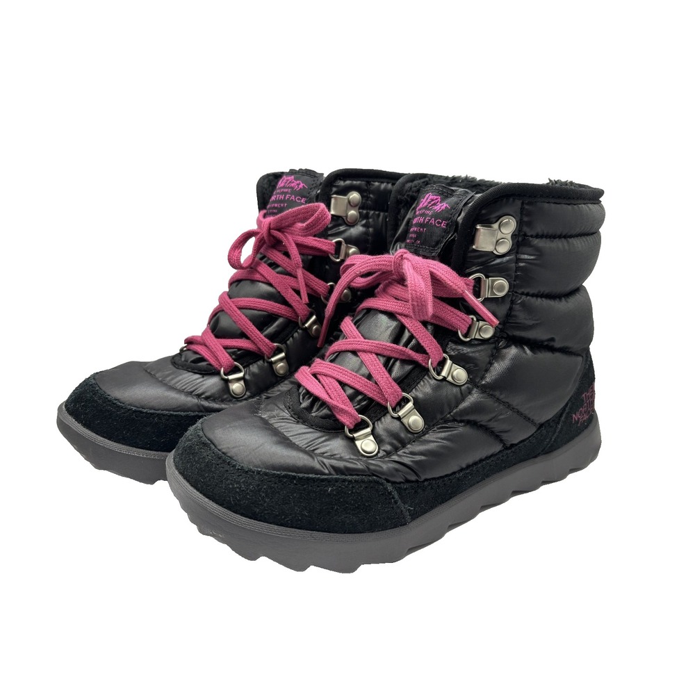 North Face Women's Boots Black Thermoball Lace Snow Winter - Size 6 Blk
